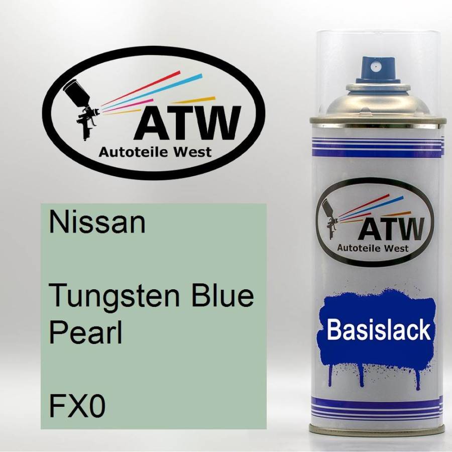Nissan, Tungsten Blue Pearl, FX0: 400ml Sprühdose, von ATW Autoteile West.